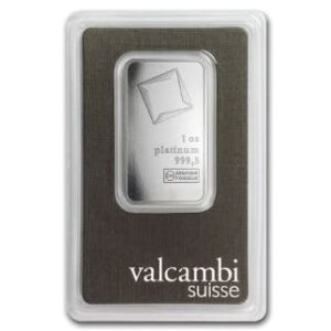 1 oz Platinum Bar - Valcambi (In Assay)