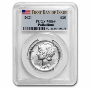 2021 1 oz American Palladium Eagle MS-69 PCGS (FDI)