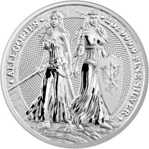 2022 2 oz Silver Allegories Germania and Polonia