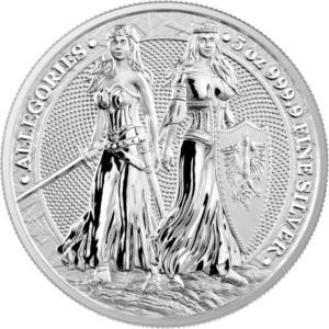 2022 5 oz Silver Allegories Germania and Polonia