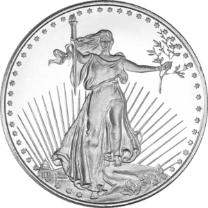 Silver Round St Gauden