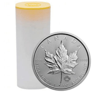 Mint Roll 1 oz Silver Maple Leaf BU (25 Coins)