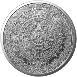 1 oz Silver Round Aztec Calendar .999 Fine