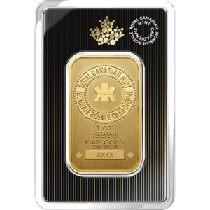 1 oz Gold Bar RCM Royal Canadian Mint in Assay