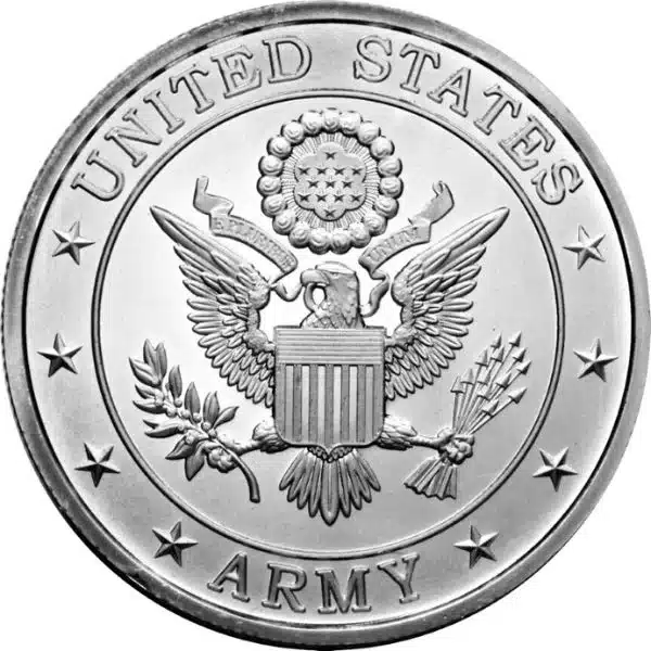 1 oz Because of The Brave Army Silver Round 1 oz "Because of The Brave" Army Silver Round