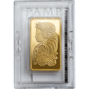 10 oz Pamp Gold Bar Fortuna Veriscan