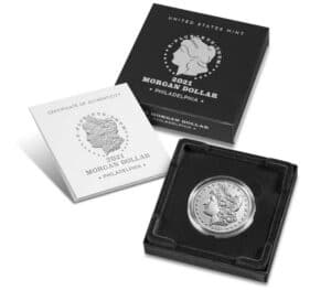 2021 Morgan Silver Dollar Original Box and COA