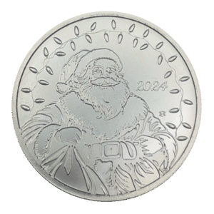 1 oz Silver Santa Snowflake
