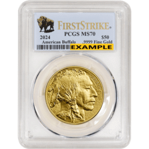 2024 1 oz Gold Buffalo MS70 PCGS Buffalo Label | First Strike