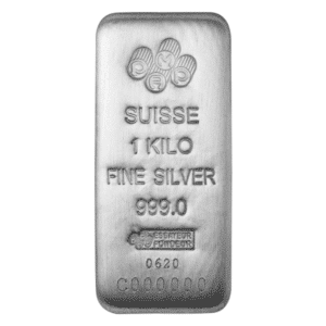 Kilo Pamp Silver Bar (Cast, w/ Assay)