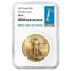 2025 1 oz American Gold Eagle NGC MS70 First Day of Issue