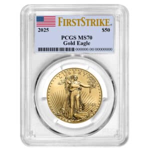2025 1 oz American Gold Eagle First Strike MS70 PCGS