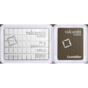 50x1 Gram Platinum CombiBar | Valcambi FMR Gold