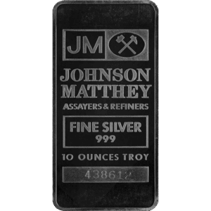 10 oz Johnson Matthey Silver Bar