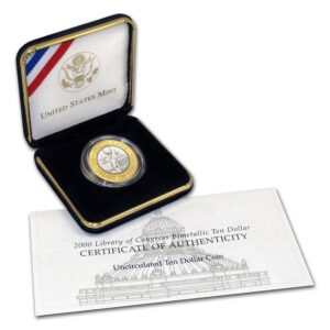 2000-W  $10 Library of Congress Coin PF (Box/COA) | Gold/Platinum