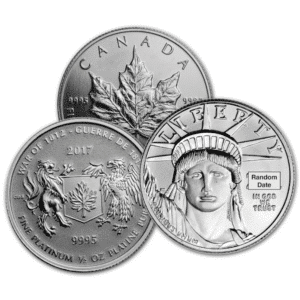 1/2 oz Platinum Coin (Random Type, Low Premium)