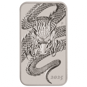 2025 1 oz Silver Perth Mint Dragon Rectangular Coin