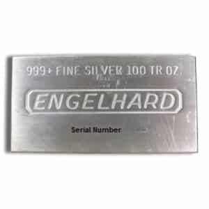 100 oz Engelhard Silver Bar - (Poured/Extruded)