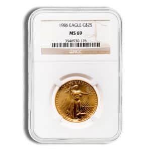 1986 1/2 oz Gold Eagle NGC MS69