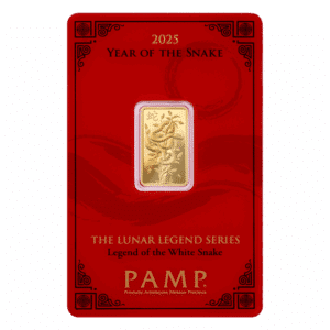 5 Gram Gold Bar PAMP Lunar White Snake