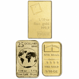 1/10 oz Gold Bar – Random Type