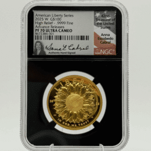 2025-W American Liberty Series High Relief Advanced Release PF70 Cabral Signature