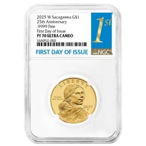 2025-W Sacagawea 25th Anniversary NGC PF70UC FDI Label | FMR Gold