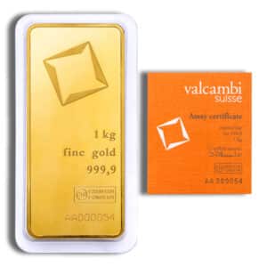 1 kilo Gold Bar Valcambi