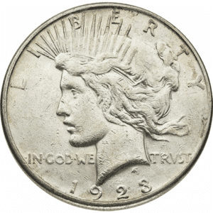 American Silver Peace Dollar – Cleaned or Excessive Wear