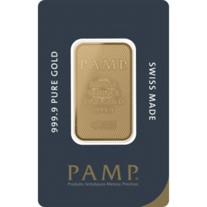 1 oz Gold Bar Pamp .9999 Fine