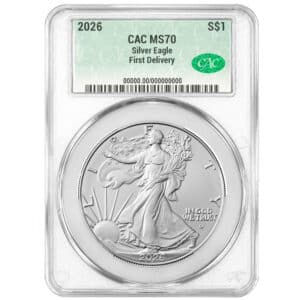 2026 American Silver Eagle CAC MS70 First Delivery